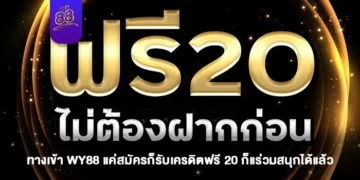 ทางเข้า WY88 แค่สมัครก็รับเครดิตฟรี 20 ก็ร่วมสนุกได้แล้ว-1